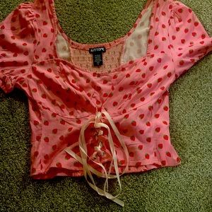 Hot topic strawberry corset shirt